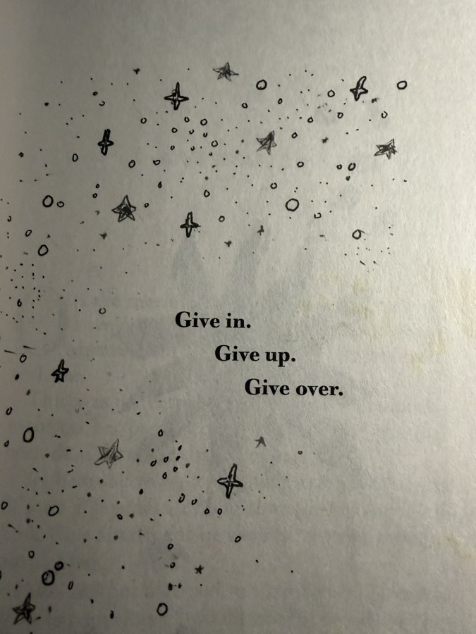 Give in. Give up. Give over.