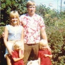 Bette and Gord in the early days with Randi and Cyndi